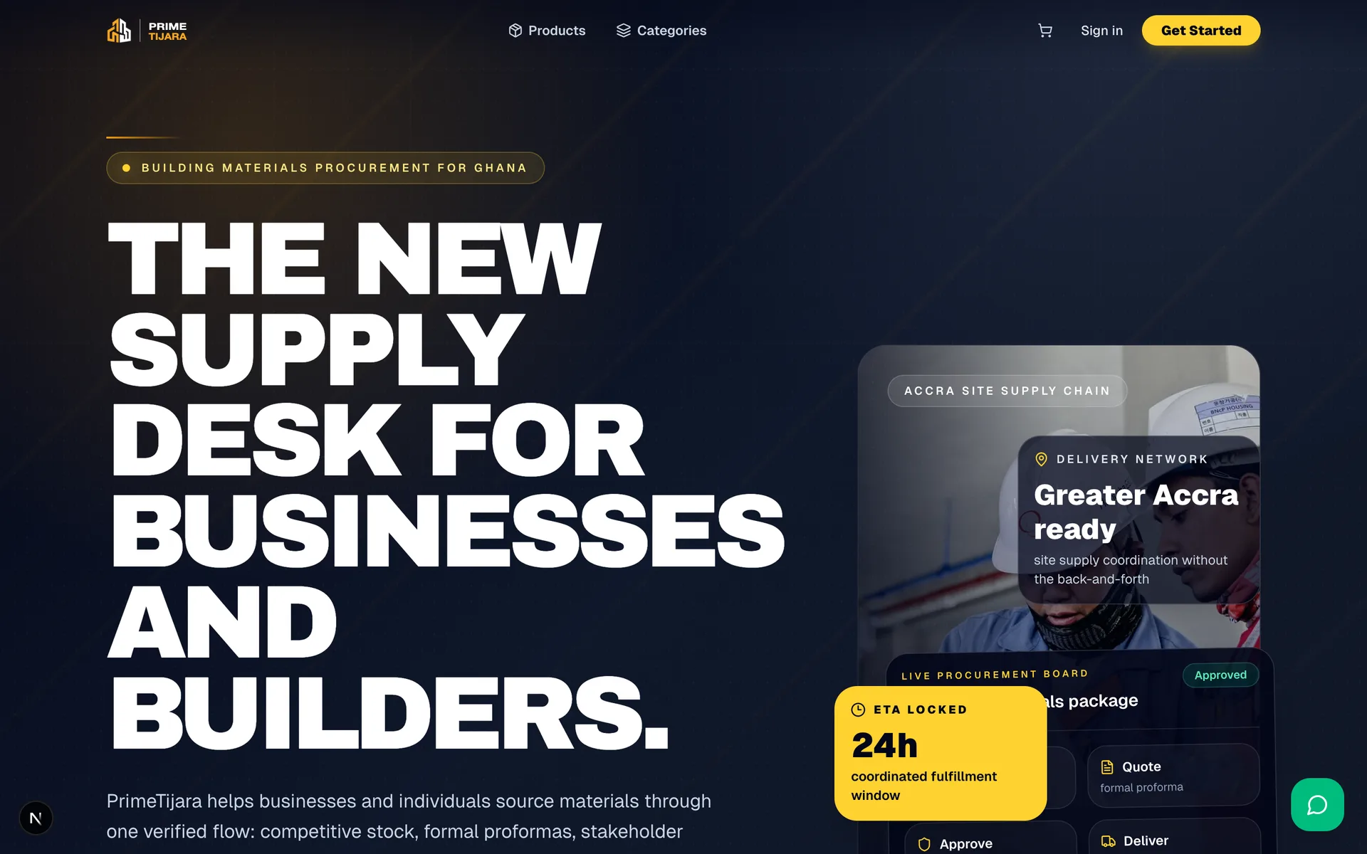 PrimeTijara — landing (actual product)