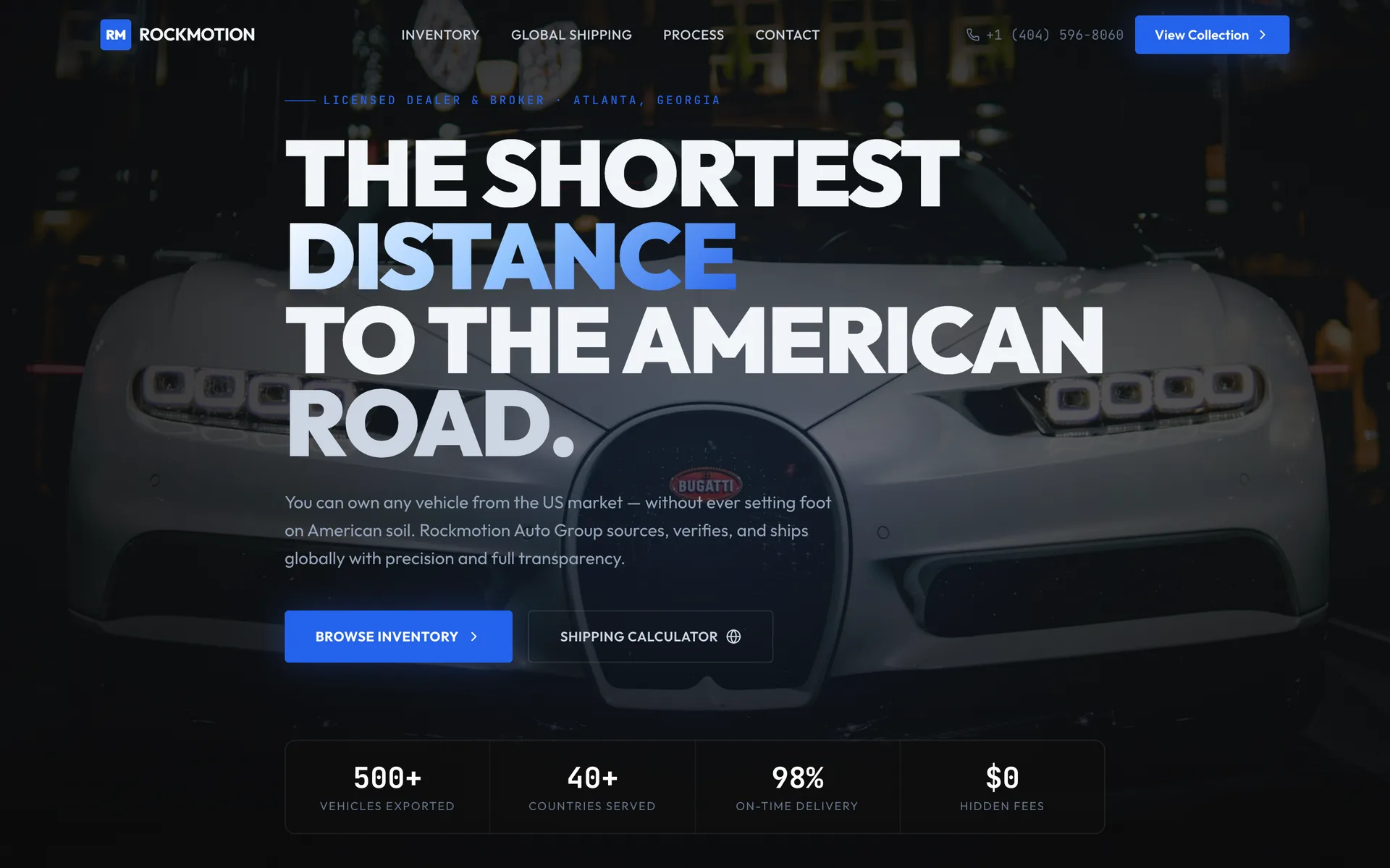 Rockmotion Auto Group — landing (actual product)